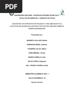 Análisis de Los Supuestos de Nulidad y Anulabilidad en La Acción de Invalidez Del Segundo Cónyuge Del Bígamo Sobre Su Propio Matrimonio