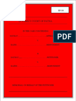 In Family Court of Patna: in The Case Concerning SAURAV .. . ..APPELLANT V. RAJNI ... . .RESPONDENT