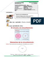 Guía N. 8. Círculo y Circunferencia - Geometría. Tercero