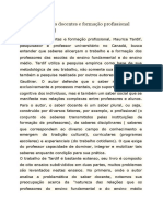 TARDIF, M. Saberes Docentes e Formação Profissional. - 5 Ed. - Petrópolis Vozes, 2002 Refle