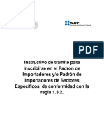 Instructivo de Trámite para Inscribirse en El Padrón de Importadores