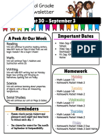 2nd Grade Weekly Newsletter