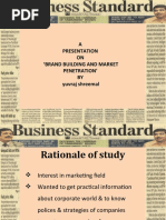 A Presentation ON Brand Building and Market Penetration' BY Yuvraj Shreemal