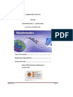 Laboratory Manual: Bioinformatics Laboratory (For Private Circulation Only)