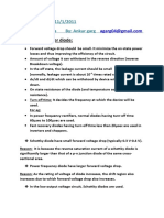 Selection of Power Diode:: Lecture - 5 Dated 11/1/2011 Power Electronics By: Ankur Garg