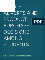 Effectiveness of Online Pop-Up Adverts in Inducing Product Purchase Among Nnamdi Azikiwe University Undergraduate Students