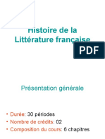 Histoire de La Littérature Française COURS