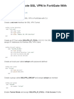 Configure Remote SSL VPN in FortiGate With CLI