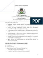 Entrepreneurship Skills Course Outline.