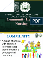 Community Health Nursing: Gracyespino@uc-Bcf - Edu.ph