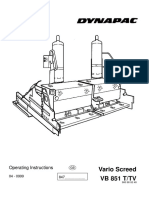 VB 851 T/TV Vario Screed: Operating Instructions