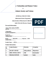 JOURNAL FOR SUCCESS - Sem V - Rahul Singh