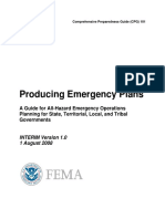 Week 3 - Producing Emergency Plans