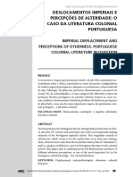 Deslocamentos Imperiais e Percepções de Alteridade - o Caso Da Literatura Colonial - Mata