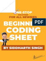 Beginner's Coding Sheet