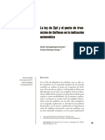 Ley de Zipf y El Punto de Transición