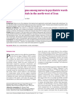 Mental Illness Stigma Among Nurses in Psychiatric Wards of Teaching Hospitals in The North West of Iran