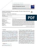 Inclusive Leadership and Team Innovation The Role of Team Voice and Performance Pressure, Ye