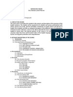 Syllabus ENGLISH SYNTAX 2017-18