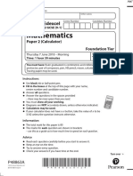 June 2018 QP - Paper 2 (F) Edexcel Maths GCSE