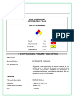 Hoja de Seguridad Detergente en Polvo