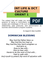 Student Life & DCT Culture Orient 1: Dr. August R. Dela Cruz/2021