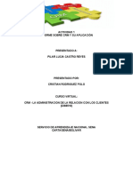 Informe Sobre CRM y Su Aplicaciónc Actividad 1 Evidencia 1