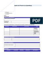 Esquema Proyecto de Aprendizaje 2021