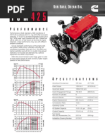 Cummins ISM 11 425hp Engine Spec Sheet