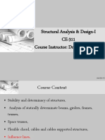 Structural Analysis & Design-I CE-311 Course Instructor: Dr. Nusrat Hoque