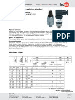 Tecsis, Mechanical Pressure Switches