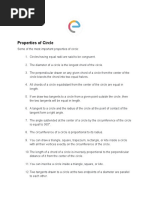 Properties of Circle