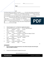 Gold Pre-First Unit 8 Test: Name - Class