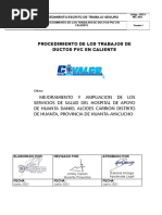 Procedimiento de Los Trabajos de Ductos PVC en Caliente