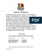 Carta de Residencia COMUNA