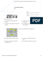 ACTIVIDAD EVALUATORIA DE RADICACIÓN DE NÚMEROS NATURALES (N) - Print - Quizizz