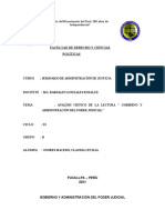 Gobierno y Administración Del Poder Judicial