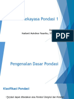 Rekayasa Pondasi 1 - 2. Pengenalan Dasar Pondasi