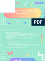 Maths Subject For Highschool - 9th Grade - Trigonometry by Slidesgo