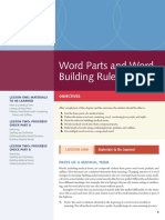 Word Parts and Word Building Rules: Objectives