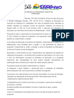 Termo de Adesão Programa Tempo de Aprender