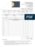 Lista de Empaque