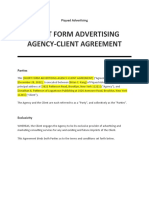 Short Form Advertising Agency-Client Agreement Template