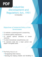 Industries (Development and Regulation) Act, 1951: Prof. Dhaval Bhatt