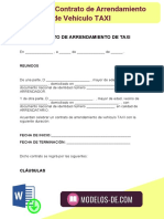 Modelo de Contrato de Arrendamiento de Taxi