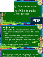 Intro To The Philosophy of The Human Person - CH 3-3 Freedom of Choice and Its Consequences