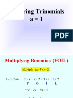 Factoring Trinomials