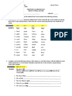 Front Vowels Exercises