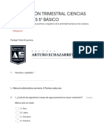 5° Evaluación Ciencias 1°trimestre - Formularios de Google