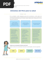 Alimentos Del Perú para Tu Salud: 5.° y 6.° Grado